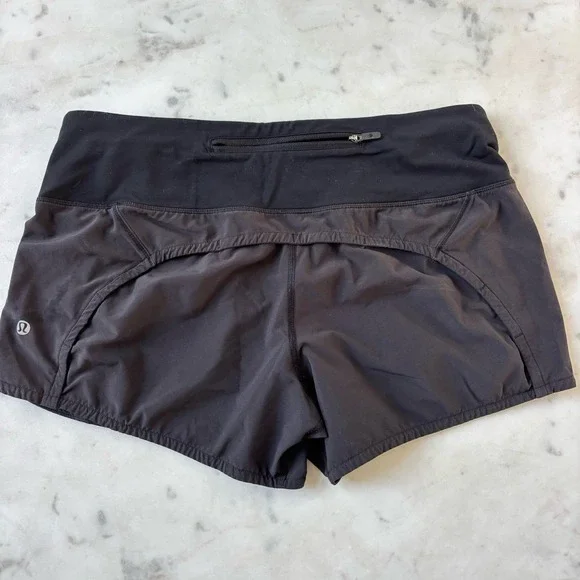 Lululemon Speed Up Shorts Black Women's Size 6 Low Rise Inseam 4" - Picture 2 of 6